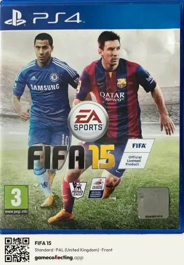 FIFA 15 PlayStation 4, United Kingdom box front