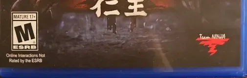 Nioh, the ESRB box on its front