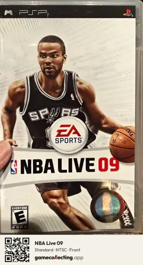NBA Live 09 PlayStation Portable, NTSC box front