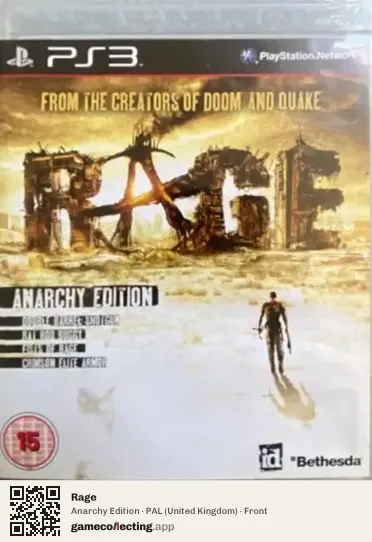 Rage PlayStation 3, United Kingdom box front