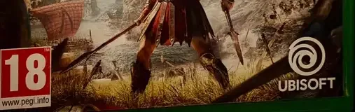 Assassin's Creed Odyssey, the PEGI square on its front