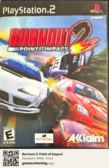 Burnout 2: Point of Impact PlayStation 2, NTSC box front