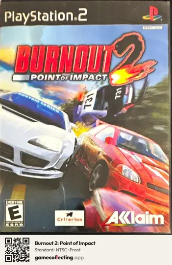 Burnout 2: Point of Impact PlayStation 2, NTSC box front