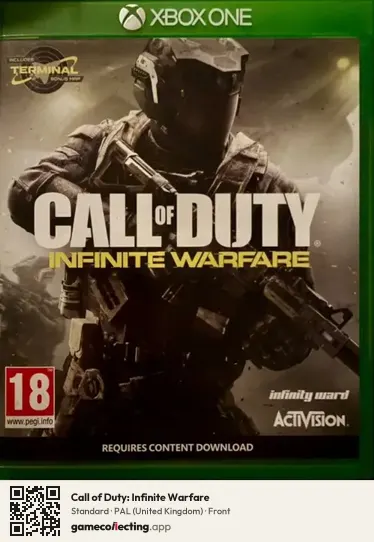 Call of Duty: Infinite Warfare Xbox One, United Kingdom box front