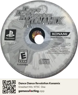 Dance Dance Revolution Konamix PlayStation, NTSC disc