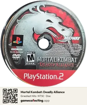 Mortal Kombat: Deadly Alliance PlayStation 2, NTSC disc