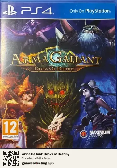 Arma Gallant: Decks of Destiny PlayStation 4, PAL box front