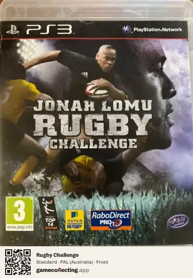 Rugby Challenge PlayStation 3, Australia box front