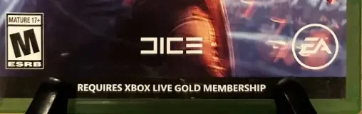Battlefield V, the ESRB box on its front