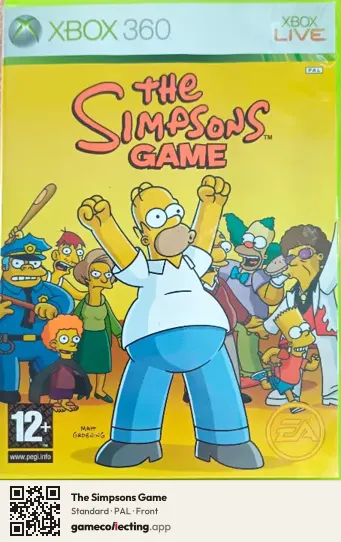 The Simpsons Game Xbox 360, PAL box front