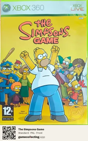 The Simpsons Game Xbox 360, PAL box front