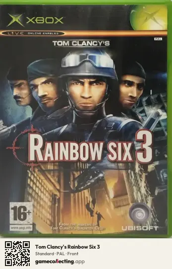 Tom Clancy's Rainbow Six 3 Xbox, PAL box front