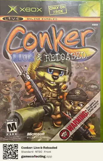 Conker: Live & Reloaded Xbox, NTSC box front