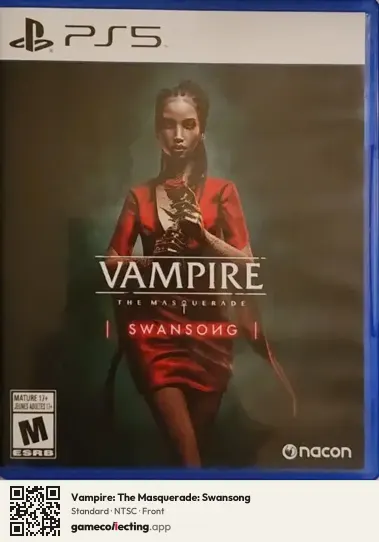 Vampire: The Masquerade: Swansong PlayStation 5, NTSC box front