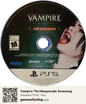 Vampire: The Masquerade: Swansong PlayStation 5, NTSC disc