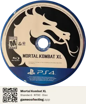 Mortal Kombat XL PlayStation 4, NTSC disc