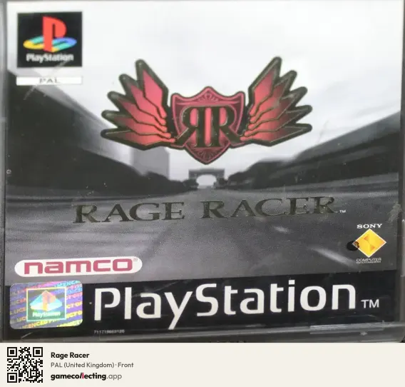 Rage Racer PlayStation, United Kingdom box front