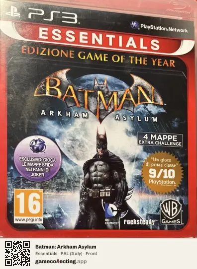 Batman: Arkham Asylum PlayStation 3, Italy box front