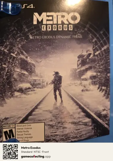 Metro Exodus PlayStation 4, NTSC box front