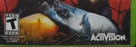 Spider-Man: Web of Shadows, the ESRB box on its front