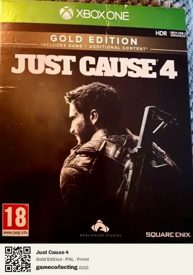 Just Cause 4 Xbox One, PAL box front