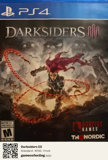 Darksiders III PlayStation 4, NTSC box front