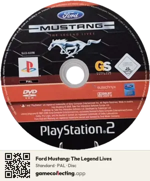 Ford Mustang: The Legend Lives PlayStation 2, PAL disc