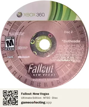 Fallout: New Vegas Xbox 360, NTSC disc
