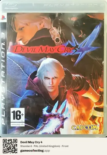 Devil May Cry 4 PlayStation 3, United Kingdom box front