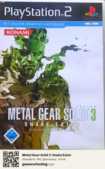 Metal Gear Solid 3: Snake Eater PlayStation 2, Germany box front