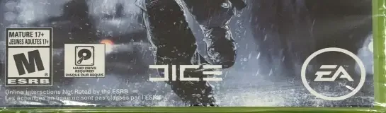 Battlefield 4, the ESRB box on its front