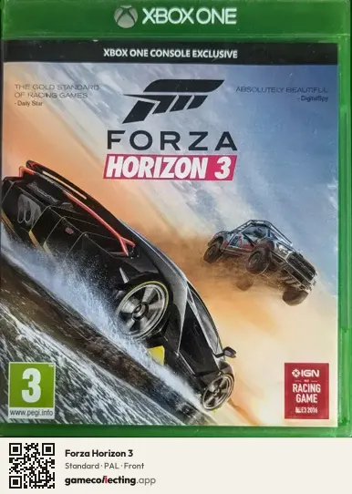 Forza Horizon 3 Xbox One, PAL box front