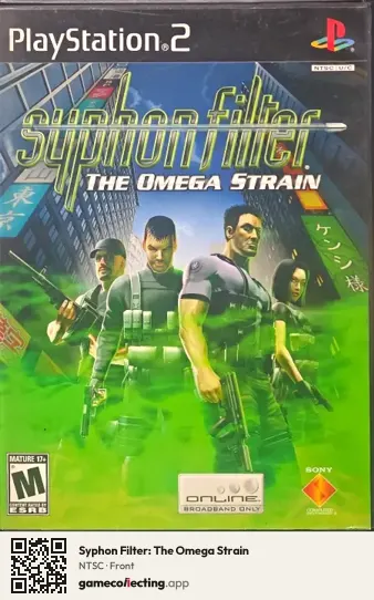 Syphon Filter: The Omega Strain PlayStation 2, NTSC box front