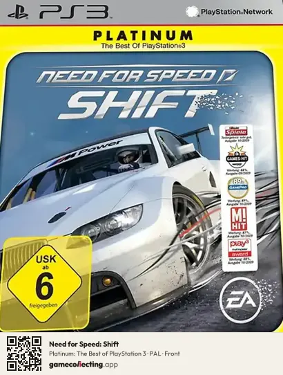 Need for Speed: Shift PlayStation 3, PAL box front