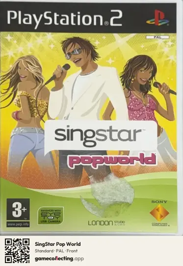 SingStar Pop World PlayStation 2, PAL box front