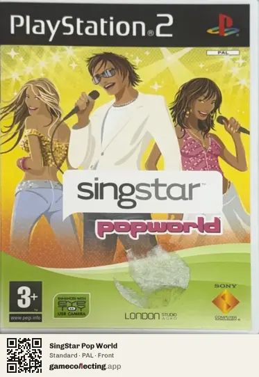 SingStar Pop World PlayStation 2, PAL box front