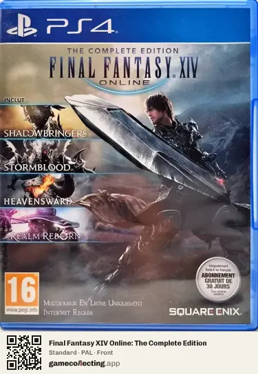 Final Fantasy XIV Online: The Complete Edition PlayStation 4, PAL box front