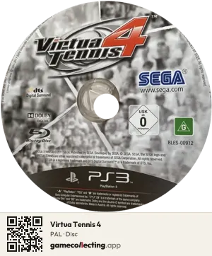 Virtua Tennis 4 PlayStation 3, PAL disc