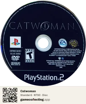 Catwoman PlayStation 2, NTSC disc