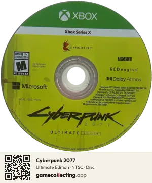 Cyberpunk 2077 Xbox Series X, NTSC disc