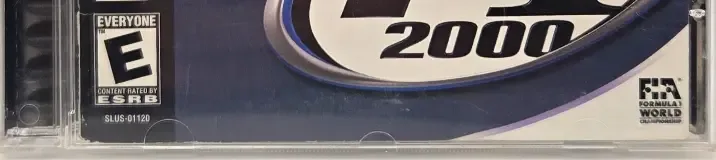 F1 2000, the ESRB box on its front