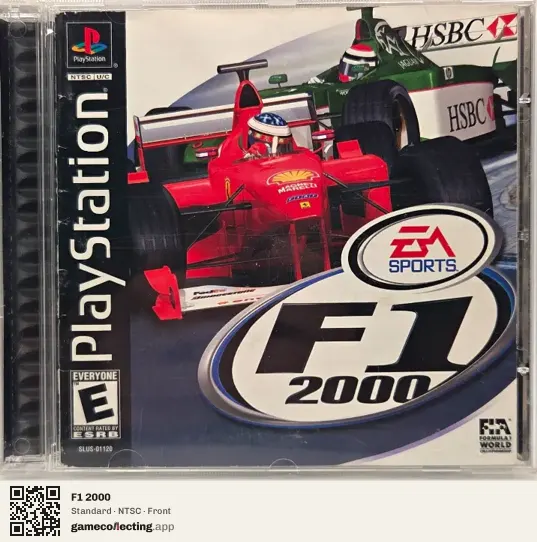 F1 2000 PlayStation, NTSC box front