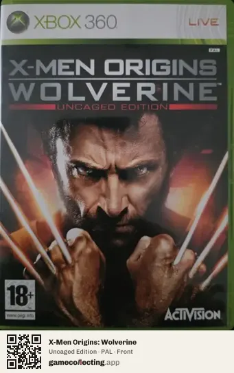 X-Men Origins: Wolverine Xbox 360, PAL box front