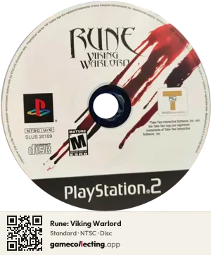 Rune: Viking Warlord PlayStation 2, NTSC disc