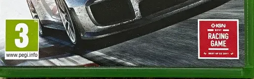 Forza Motorsport 7, the PEGI square on its front