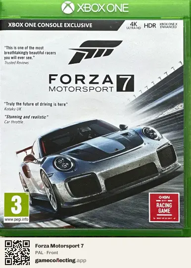 Forza Motorsport 7 Xbox One, PAL box front