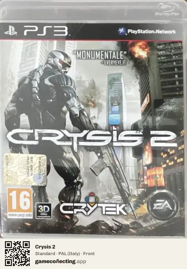 Crysis 2 PlayStation 3, Italy box front