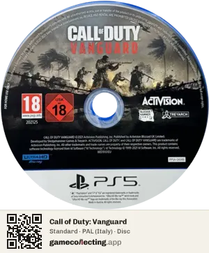 Call of Duty: Vanguard PlayStation 5, PAL disc