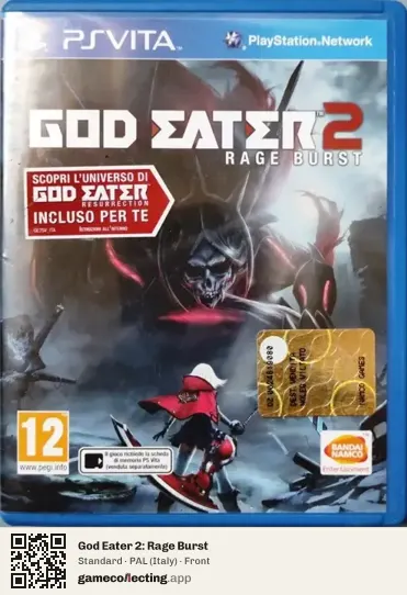 God Eater 2: Rage Burst PlayStation Vita, Italy box front