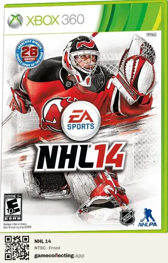 NHL 14 Xbox 360, NTSC box front